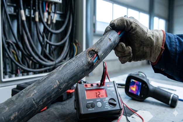 Early signs of cable insulation damage detection